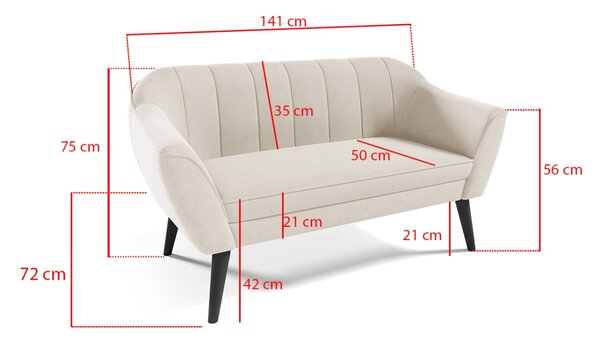 Dvojsedačka Venus - Velutto 25 Barva nožiček: Bílá