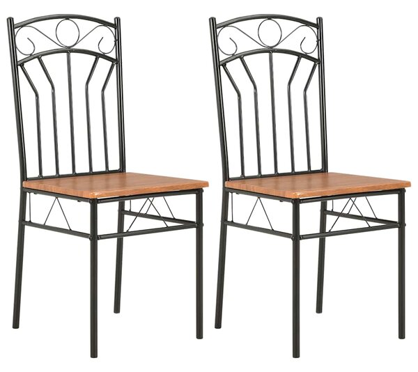 Jídelní židle 2 ks hnědé MDF 281399