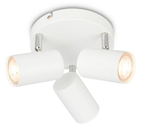 BRILO 2365036 Supo stropní bodové svítidlo - GU10 patice, max. 9W, nastavitelné, 3-ramenné, bílé - BRILO
