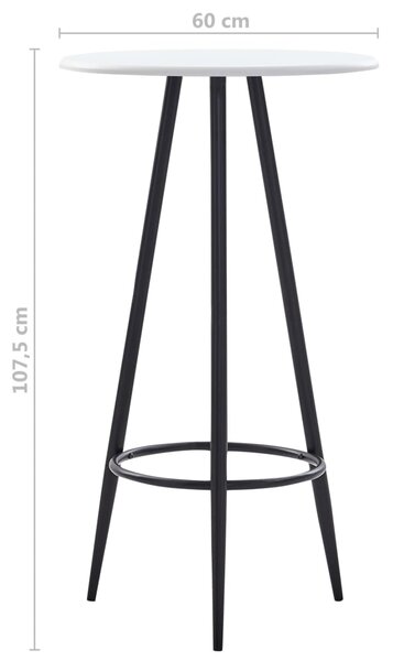Barový stůl bílý 60 x 107,5 cm MDF 281544