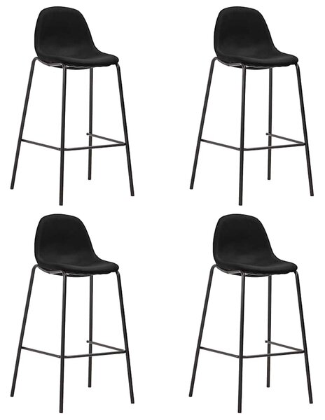 Barové židle 4 ks černé textil 281536