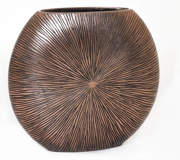 Luxusní váza ATENA, sklolaminát, výška 50 cm, bronz/měď