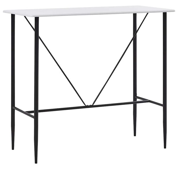 Barový stůl bílý 120 x 60 x 110 cm MDF 281547