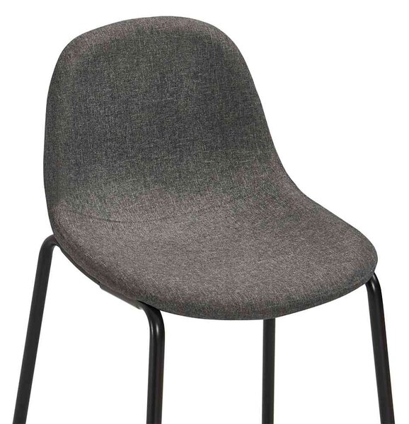 Barové židle 4 ks tmavě šedé textil 281526