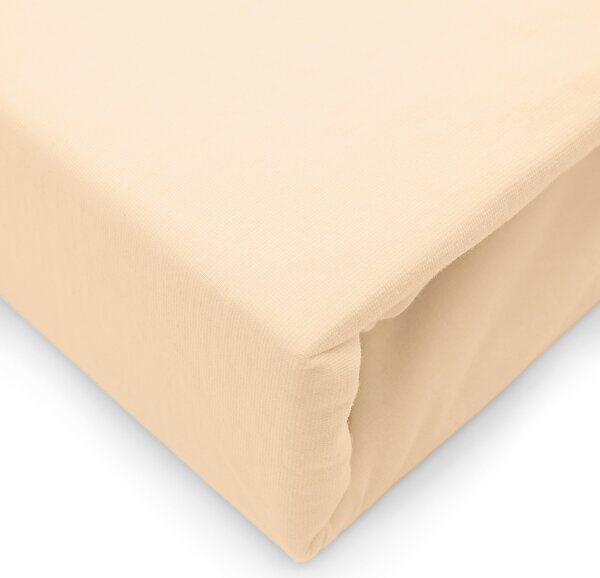 ELASTICKÉ JERSEY PROSTĚRADLO 90X200 CM, VÝŠKA 30 CM BÉŽOVÁ