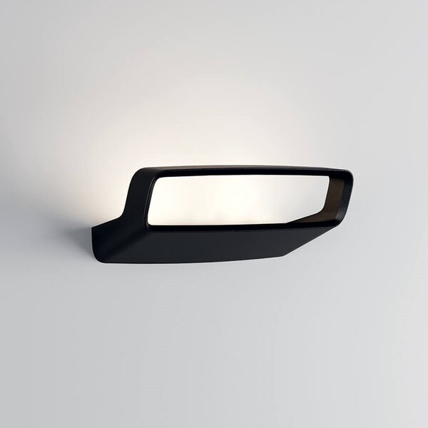 Lodes 17550 2030 Aile, černé nástěnné svítidlo pro nepřímé světlo, 2x8W LED 3000K stmívatelné, délka 19,2cm