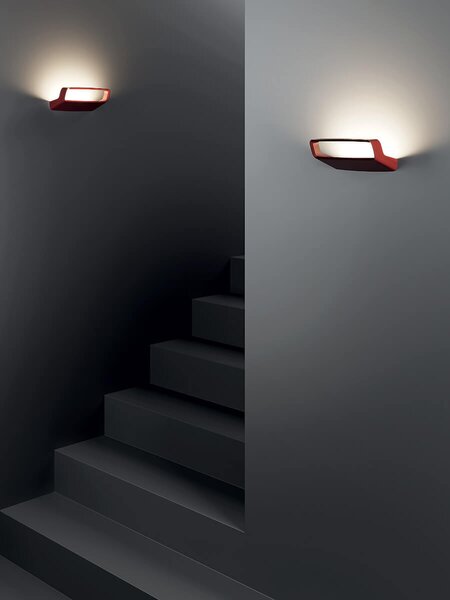 Lodes 17550 2030 Aile, černé nástěnné svítidlo pro nepřímé světlo, 2x8W LED 3000K stmívatelné, délka 19,2cm