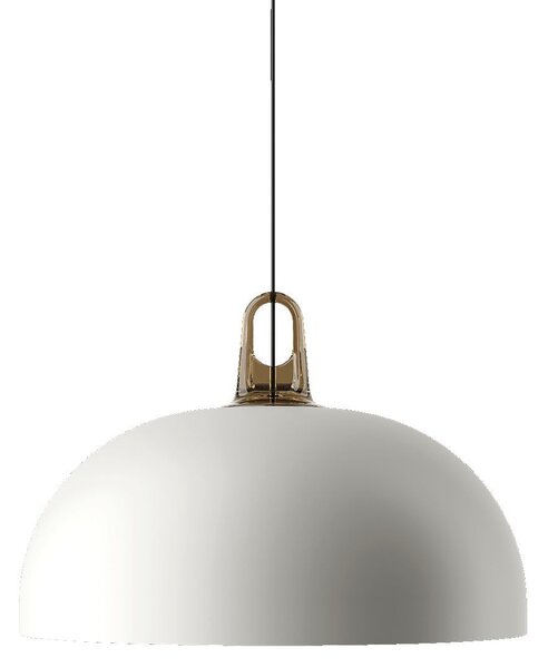 Lodes 16924 6300 Jim dome, bílé kupolovité svítidlo s medovým hákem, 1x25W LED E27, prům. 50cm
