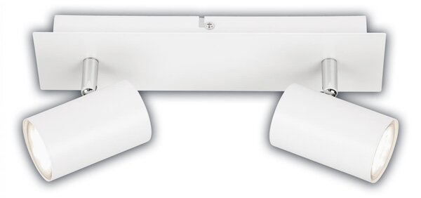 BRILO 2840026 Isil A LED stropní bodové svítidlo, třída A, 2-ramenné, 50.000h, nastavitelné, bílé - BRILO