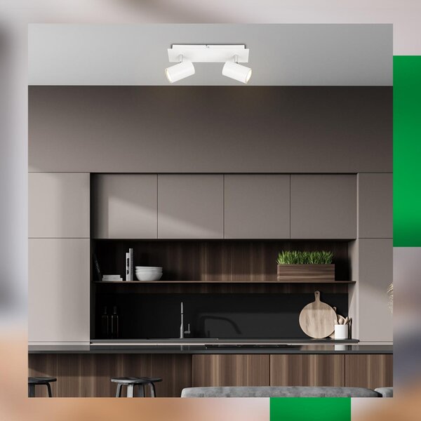 BRILO 2840026 Isil A LED stropní bodové svítidlo, třída A, 2-ramenné, 50.000h, nastavitelné, bílé - BRILO