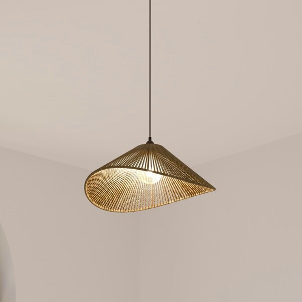Závěsná lampa Atmosphera béžová boho 1xE27 58 cm