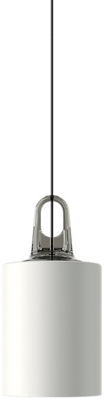 Lodes 16923 2300 Jim Cylinder cluster, bílé svítidlo s šedým hákem, 1x25W LED E27, prům. 17,5cm