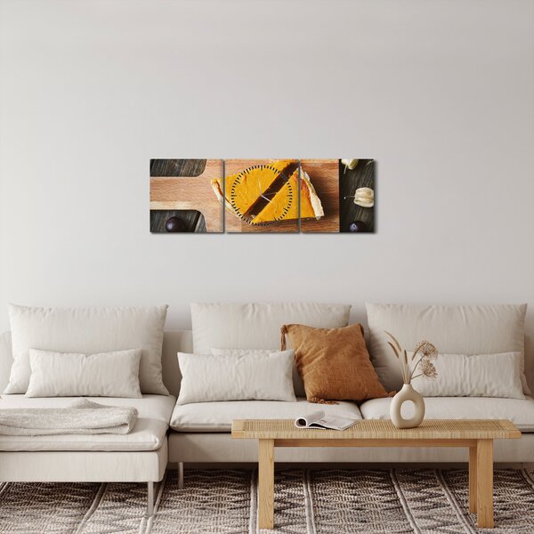 Obraz - Dýňový koláč (s hodinami) (90x30 cm)