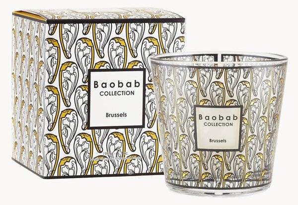 Ručně foukaná vonná svíčka My First Baobab Brussels (cedr, santalové dřevo a med)