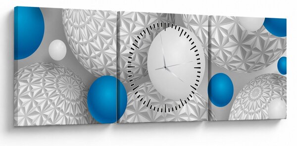 Obraz s 3D motivem (s hodinami) (90x30 cm)