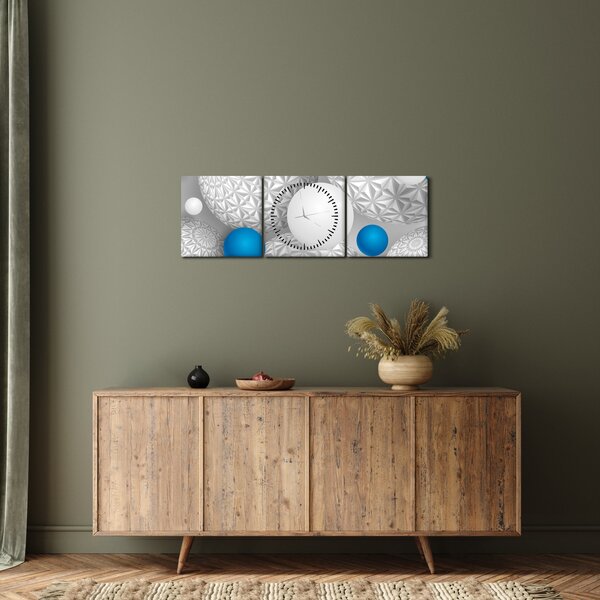 Obraz s 3D motivem (s hodinami) (90x30 cm)