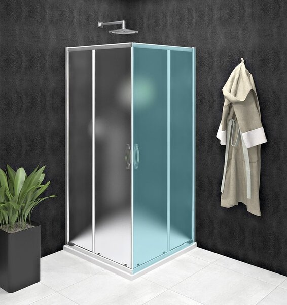 GELCO - SIGMA SIMPLY sprchové dveře posuvné pro rohový vstup 800 mm, sklo Brick (GS2480)