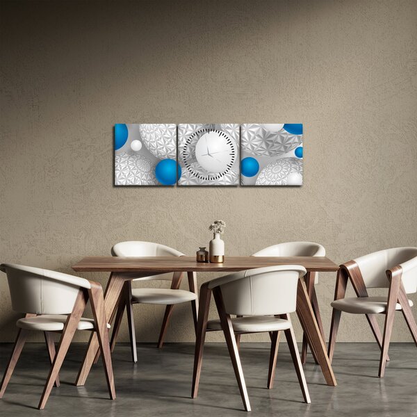 Obraz s 3D motivem (s hodinami) (90x30 cm)
