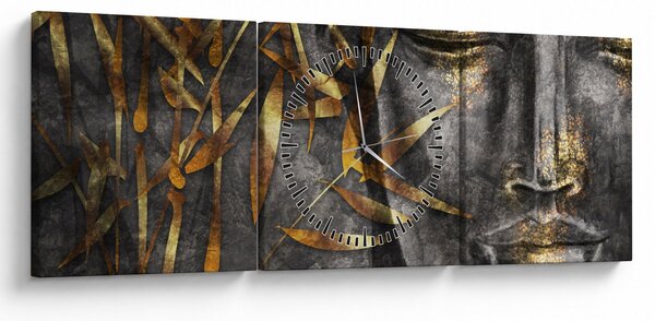Obraz - Sjednocení moudrostí (s hodinami) (90x30 cm)