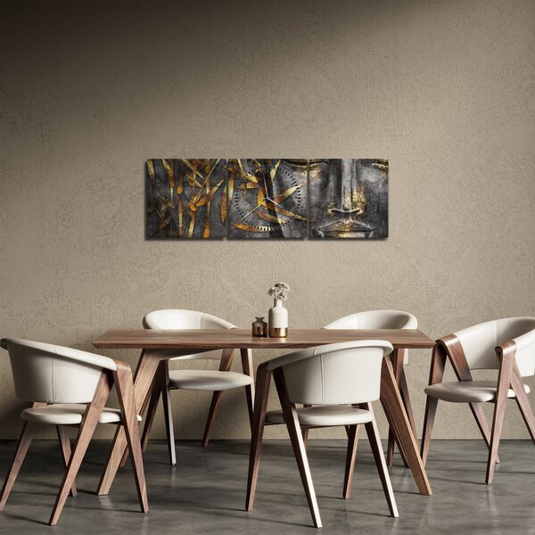 Obraz - Sjednocení moudrostí (s hodinami) (90x30 cm)