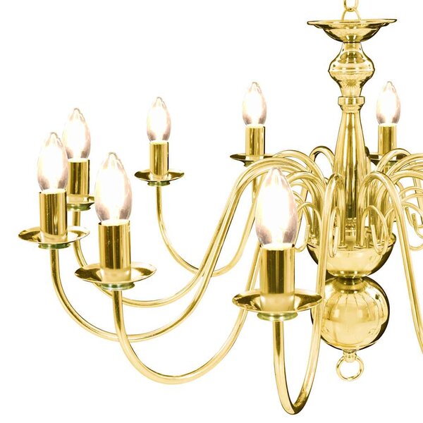 Lustr zlatý 12 x žárovky E14 281623