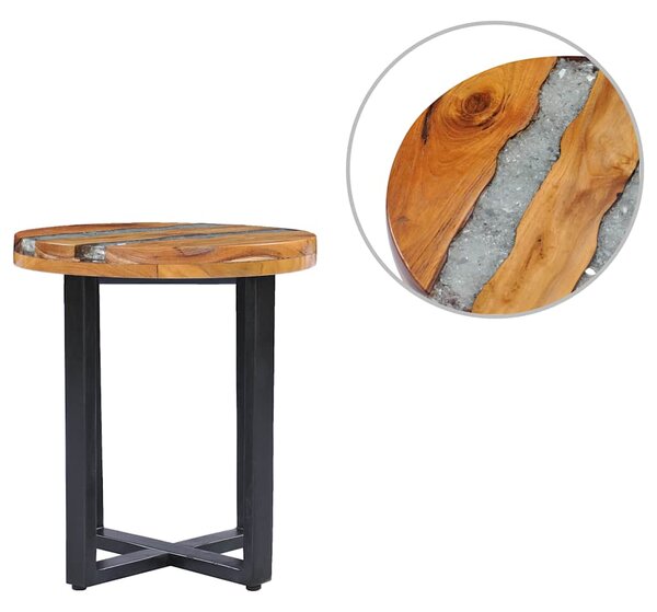 Konferenční stolek 40 x 45 cm masivní teak a polyresin 281652