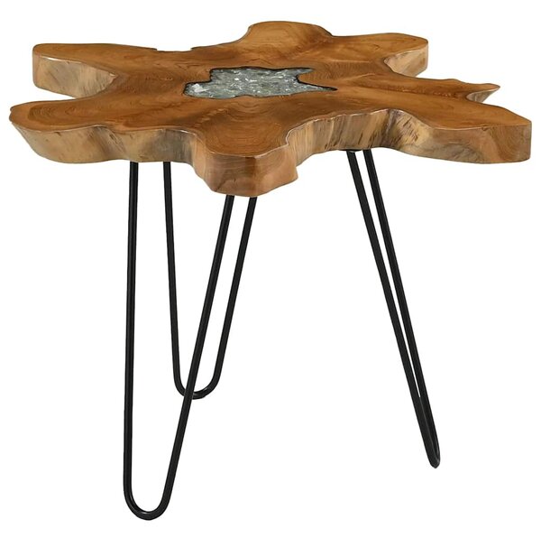 Konferenční stolek 70 x 45 cm masivní teak a polyresin 281651