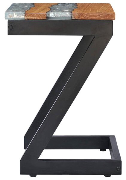 Konferenční stolek 30 x 30 x 50 cm masivní teak a polyresin 281649