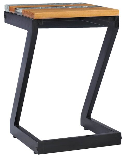 Konferenční stolek 30 x 30 x 50 cm masivní teak a polyresin 281649