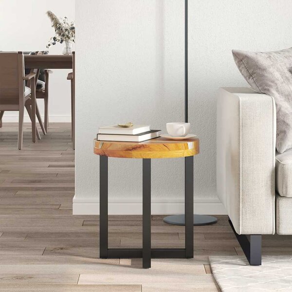 Konferenční stolek 40 x 45 cm masivní teak a polyresin 281652