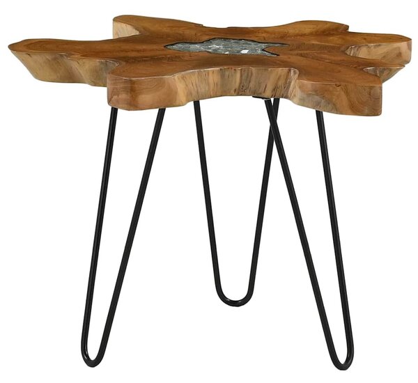 Konferenční stolek 70 x 45 cm masivní teak a polyresin 281651