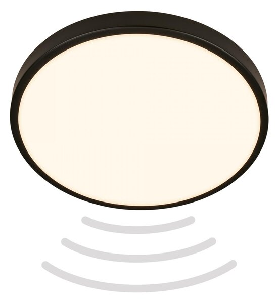 BRILO 3829015 Chet LED stropní svítidlo IP54, 3m dosah čidla, pohybové čidlo, černá - BRILO