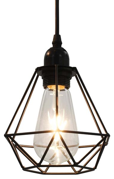 Stropní lampa s diamantovým designem černá 3 x žárovka E27 281634