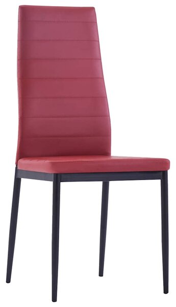 5dílný jídelní set vínově červený 281699