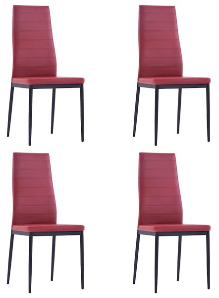 5dílný jídelní set vínově červený 281699