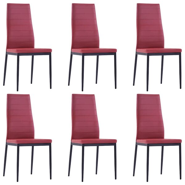 7dílný jídelní set vínově červený 281700