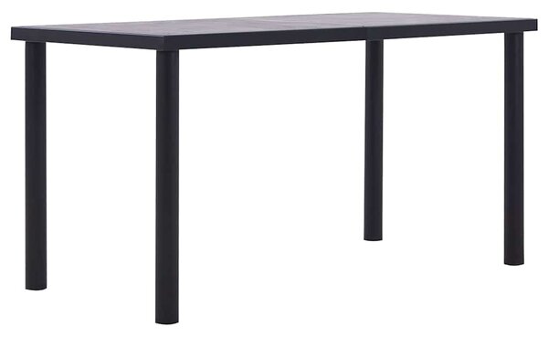 Jídelní stůl černý a betonově šedý 140 x 70 x 75 cm MDF 281858