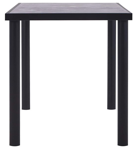 Jídelní stůl černý a betonově šedý 140 x 70 x 75 cm MDF 281858