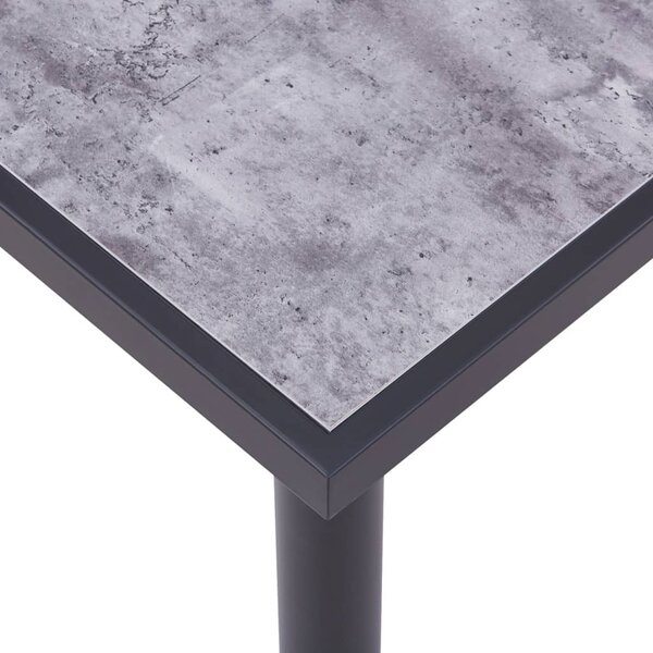 Jídelní stůl černý a betonově šedý 180 x 90 x 75 cm MDF 281860