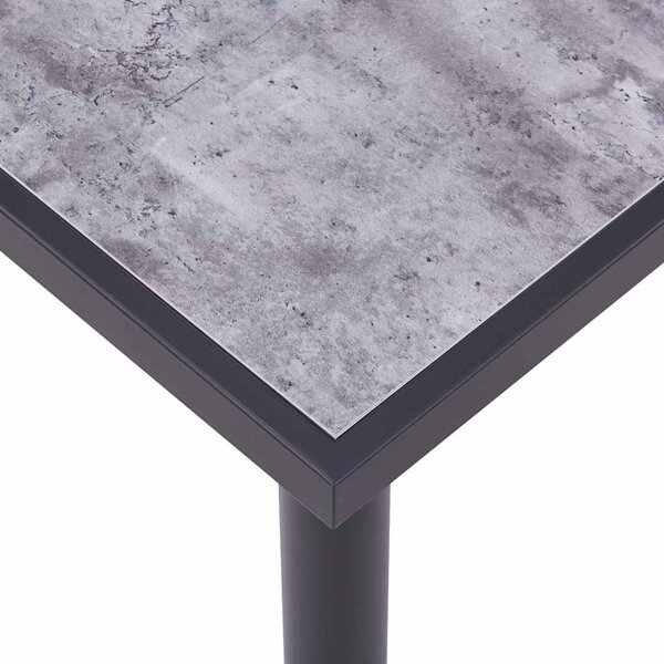 Jídelní stůl černý a betonově šedý 160 x 80 x 75 cm MDF 281859