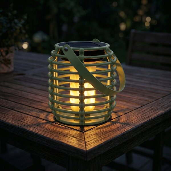 LED solární svítidlo, IP44, teplá bílá, 29,5 × 20 cm