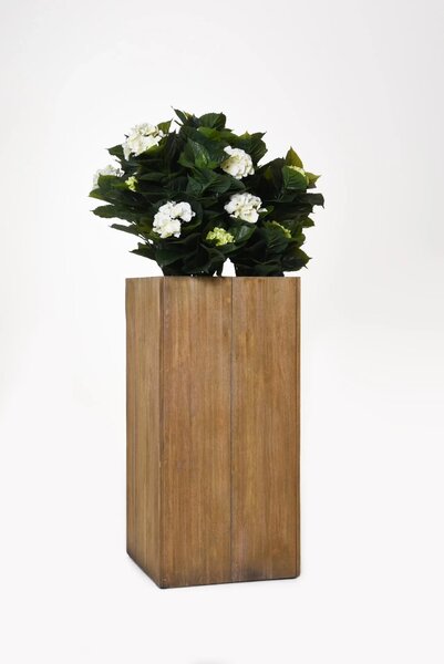 Květináč BLOCK, dřevo akácie, výška 90 cm, hnědý