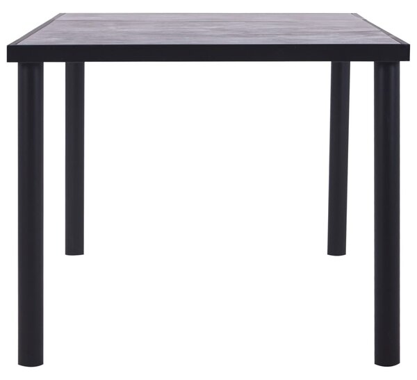 Jídelní stůl černý a betonově šedý 200 x 100 x 75 cm MDF 281861