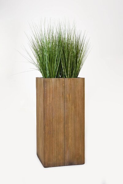 Květináč BLOCK, dřevo akácie, výška 90 cm, hnědý