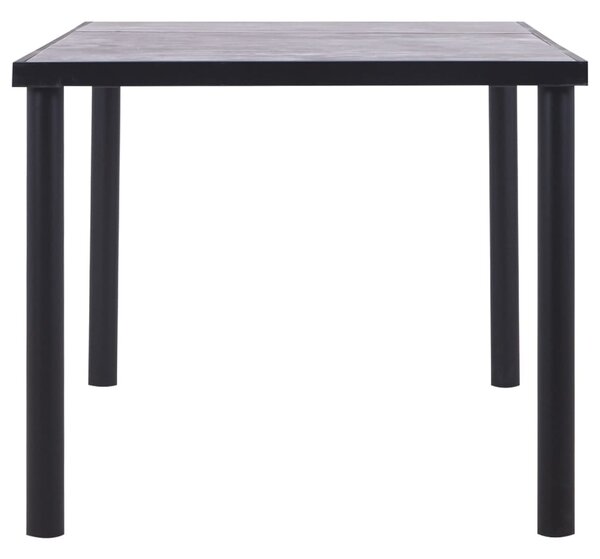 Jídelní stůl černý a betonově šedý 180 x 90 x 75 cm MDF 281860