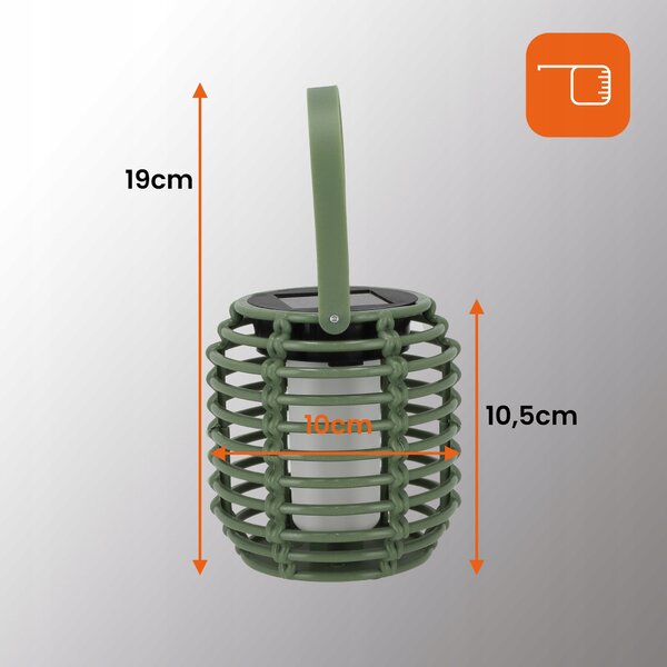 LED solární svítidlo, IP44, teplá bílá, 29,5 × 20 cm