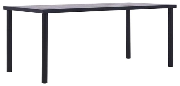 Jídelní stůl černý a betonově šedý 200 x 100 x 75 cm MDF 281861