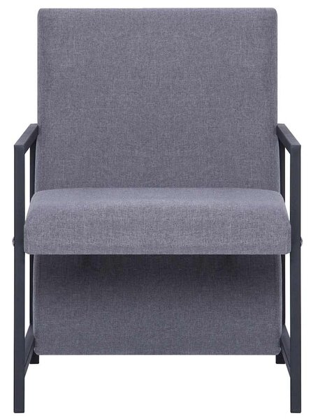 Křeslo světle šedé textil 282155