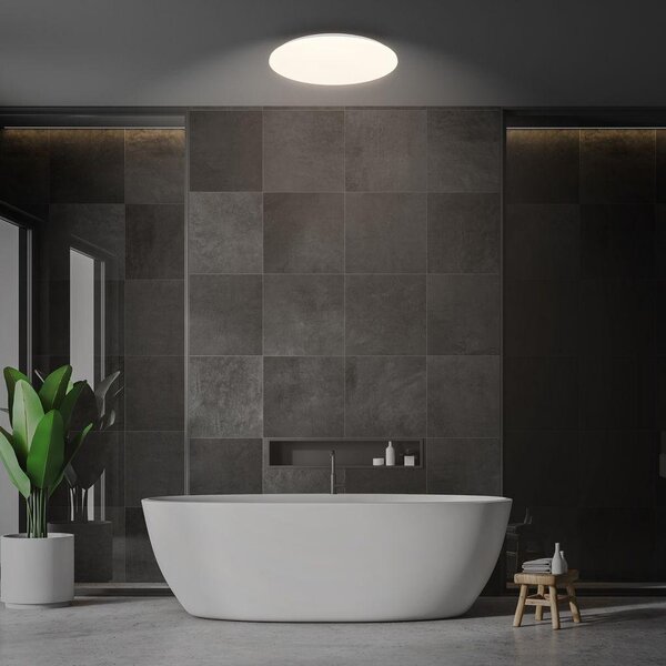 BRILO 3892016 Mojo stropní svítidlo pr.27 cm - 24W, 2600lm, LED, teplá bílá, IP54, bílé - BRILO