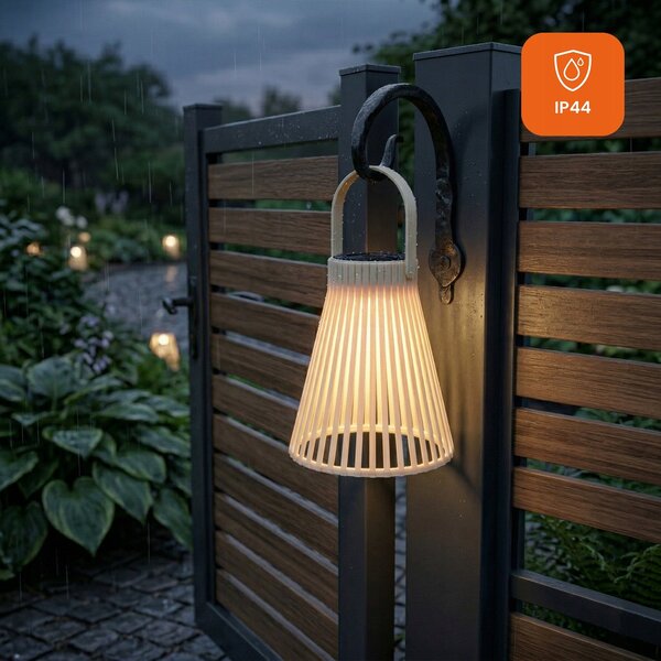 LED solární svítidlo, IP44, teplá bílá
